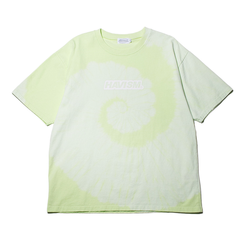 EDGE LOGO T-DYED S/S TEE(LIME)